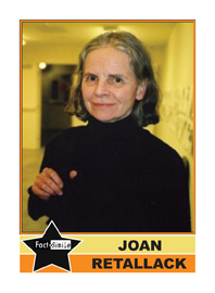 Joan Retallack Poetry Trading Card